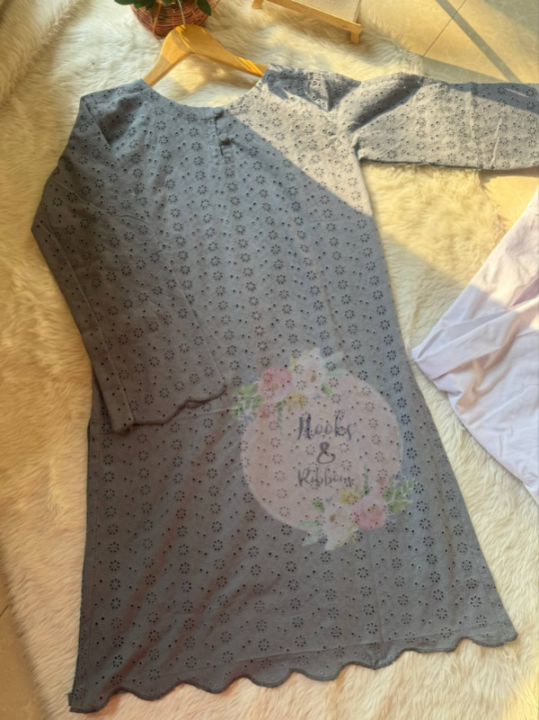 Chickankari Single Kameez (Gray🌚)